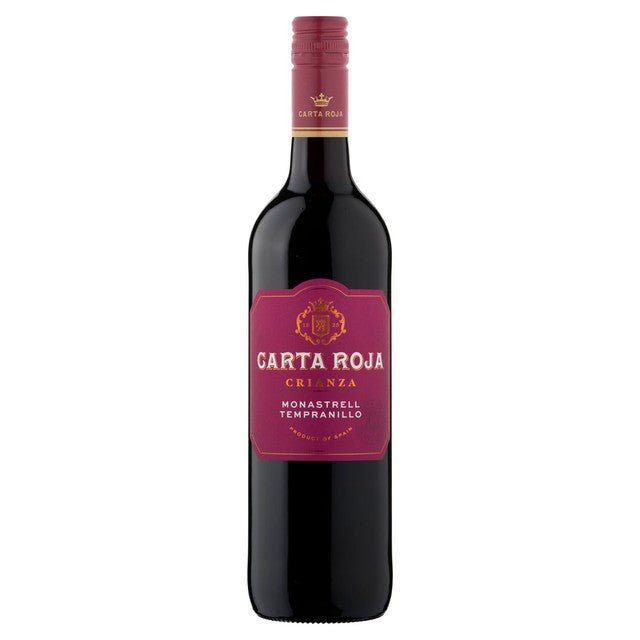 Carta Roja Crianza Monastrell Tempranillo red wine 75cl - British product