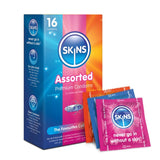 Skins Assorted Condoms Natural Dots and Ribs 16 Pack (British brand)