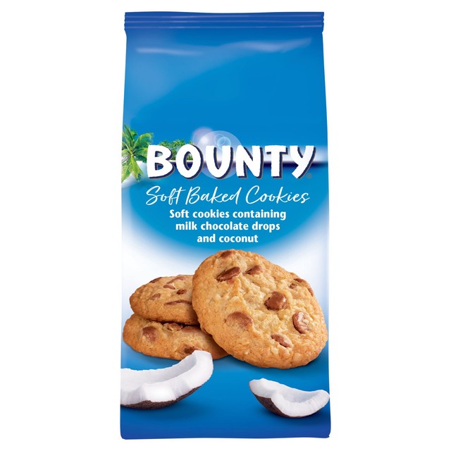 Bounty milk chocolate and coconut soft cookies 180g - British product