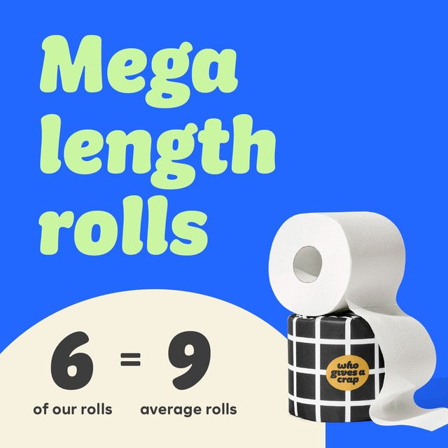 Who Gives A Crap extra soft toilet rolls 6 pack (British brand)