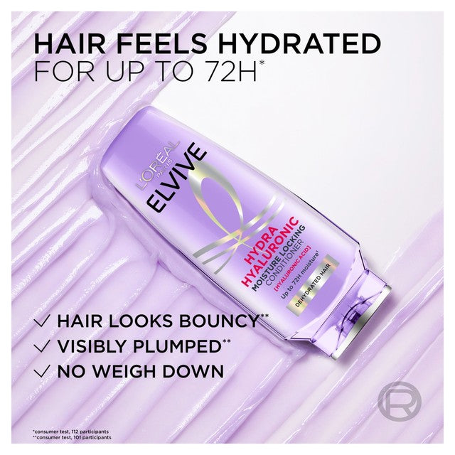 L'Oreal Elvive Hydra Hyaluronic Acid Moisturising Conditioner 300ml, UK version