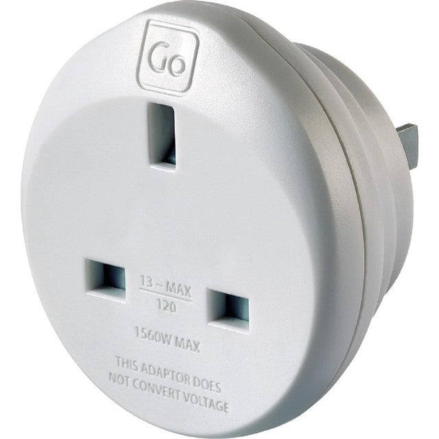 Go Travel UK-USA travel adapter, UK version