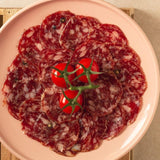Brindisa nitrate-free Spanish Iberico Bellota salchichon slices 100g - British product