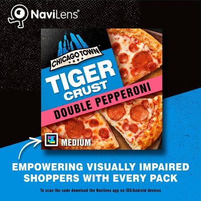 M&S Chicago Town Tiger Crust Dobbel pepperoni frossen pizza 320g - Kjøp online hos McGrocer