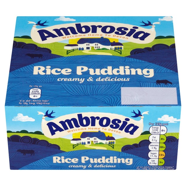 Ambrosia Rice Pudding Snack Pots 120g 4 Pack - British product