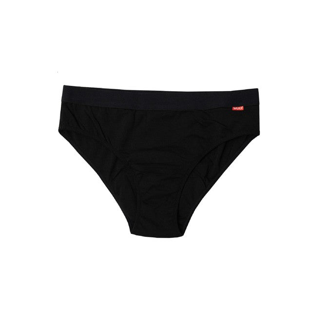 WUKA bikini brief period pants medium flow black XL (British brand)