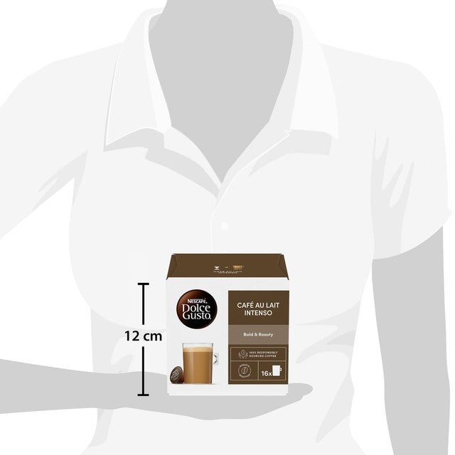 Nescafe Dolce Gusto Cafe Au Lait Intenso Coffee Pods 16 pack, imported from the UK
