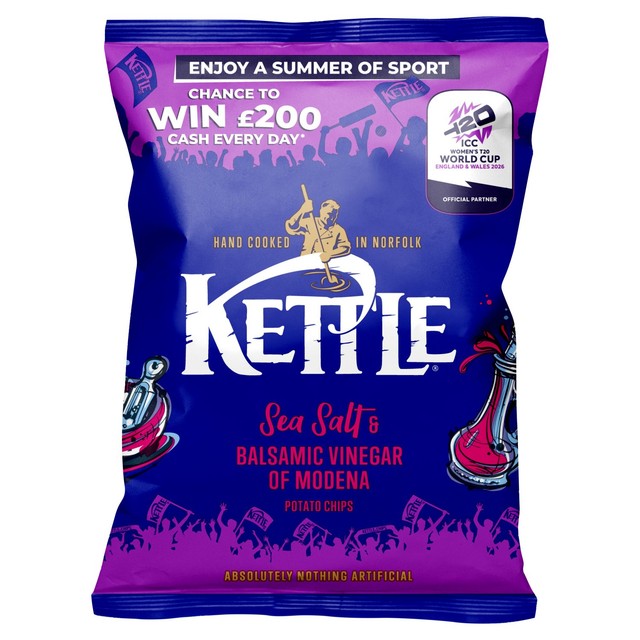 Kettle sea salt and balsamic vinegar of Modena crisps 130g, UK version