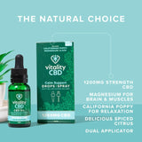 Vitality CBD Calm Support Oil citrus flavour 30ml (British brand)