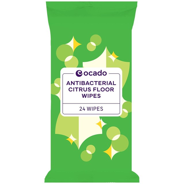 Ocado antibacterial citrus floor wipes, imported from the UK