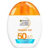 Garnier Ambre Solaire face sunscreen water fluid SPF50, UK version