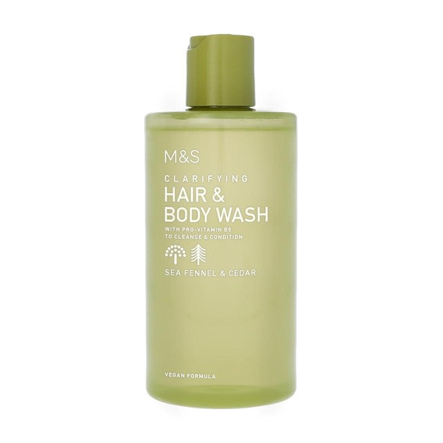 M&S Body Wash Sea Fennel Cedar 300ml, imported from the UK
