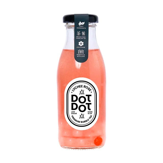 Dot Dot Lychee Rose Bubble Tea 250ml - British product