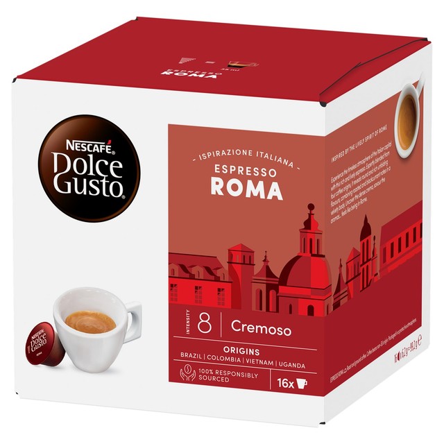 Nescafe Dolce Gusto Roma 16 coffee pods, imported from the UK