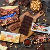 Novi dark chocolate bar with whole hazelnuts 130g, imported from the UK