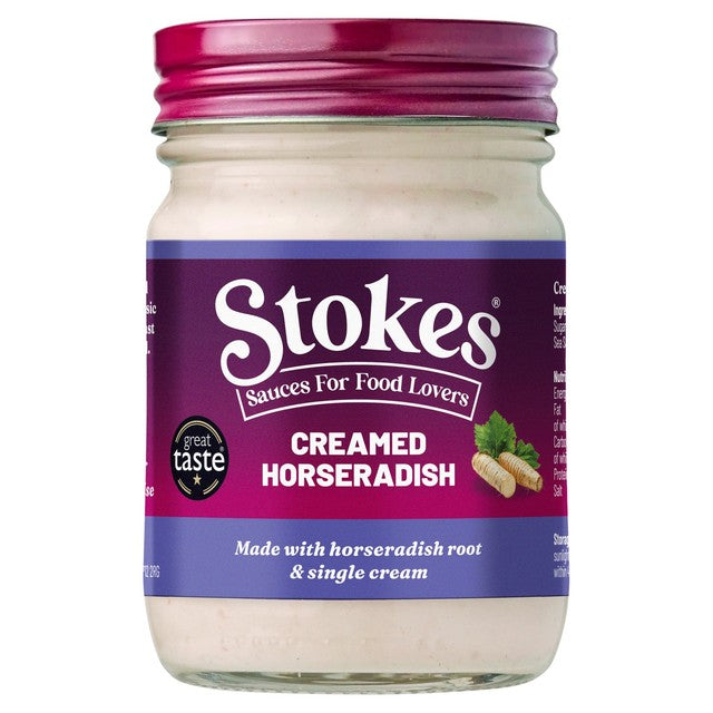 Stokes Creamed Horseradish Sauce 220g (British brand)