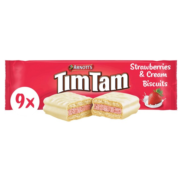 Tim Tam strawberries and creme biscuits - British product