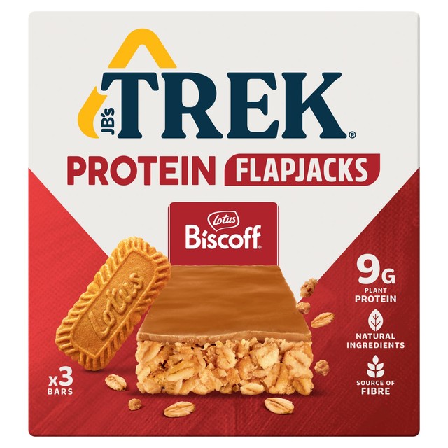 Trek Biscoff protein flapjacks multipack 3 x 50g (British brand)