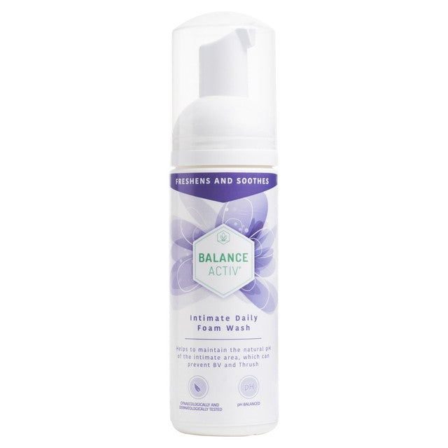Balance Activ pH balanced intimate foam wash, imported from the UK