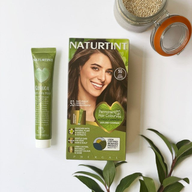 Naturtint hair colour gel Light Golden Chestnut 5G, imported from the UK