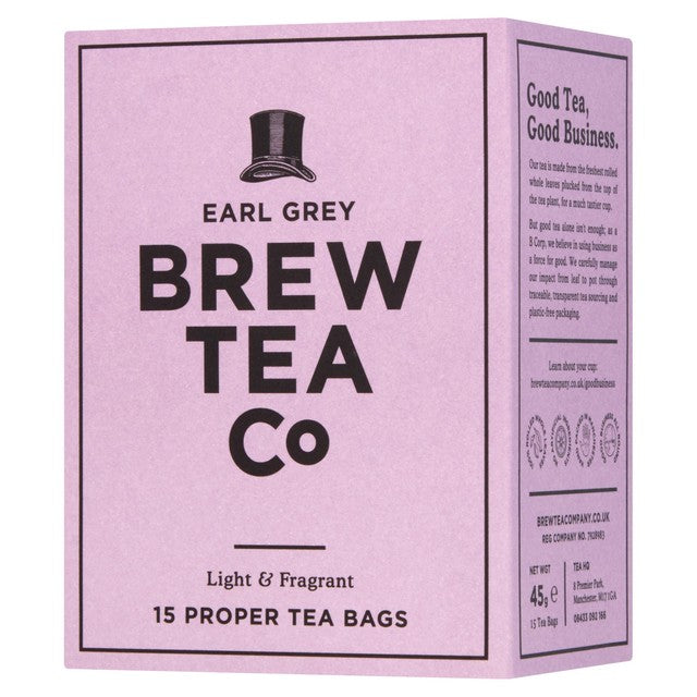 Brew Tea Co Earl Grey tea bags 15 tea bags - British product