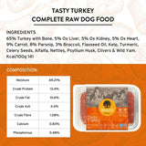 Benyfit Natural tasty turkey raw dog food 1kg - British product