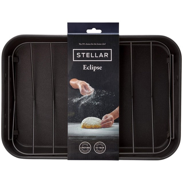 Stellar Eclipse roasting pan with rack 40 x 28 x 8cm (British brand)