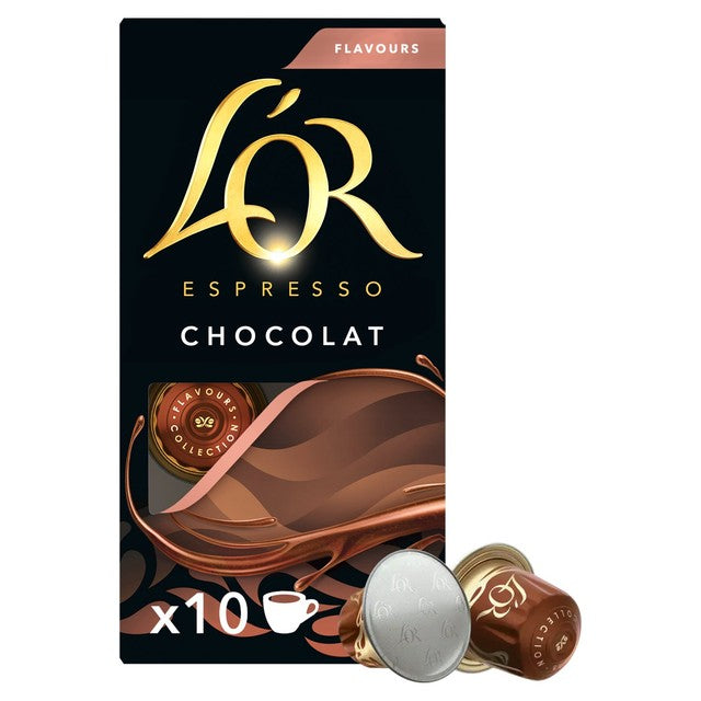 L'OR chocolate espresso coffee pods 10 capsules, UK version