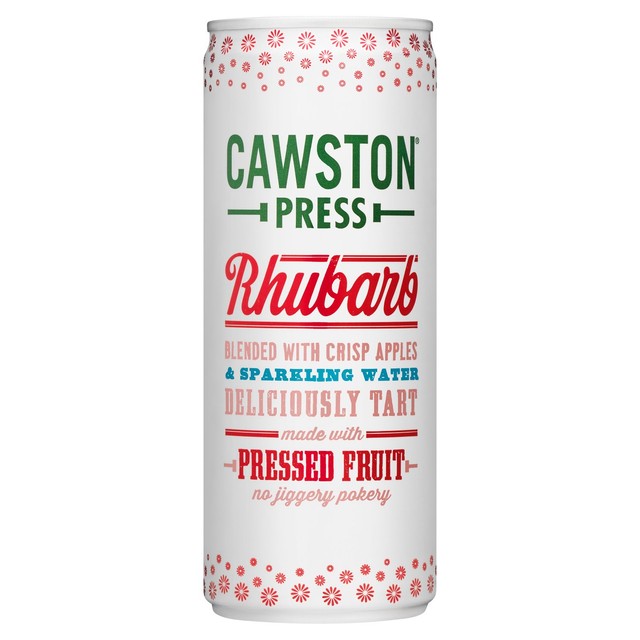 Cawston Press Sparkling Rhubarb drink 4x250ml cans - British product