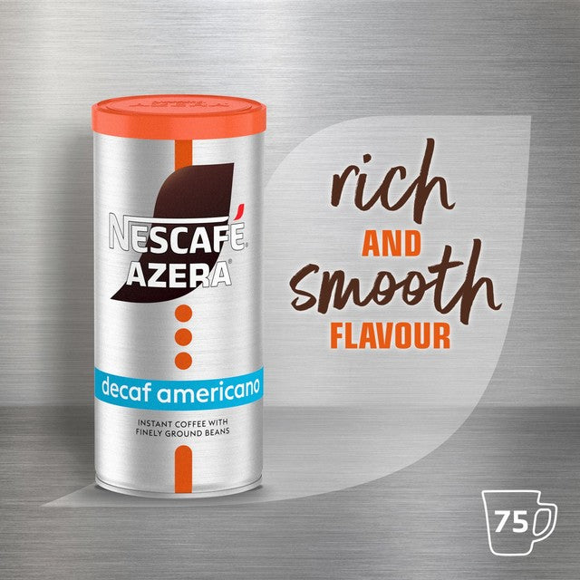 Nescafe Azera Decaf Americano instant coffee, imported from the UK