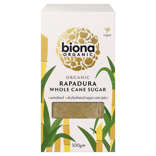 Biona Rapadura Whole Cane Sugar 500g - British product