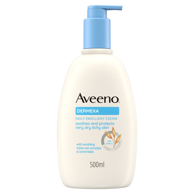 Aveeno Dermexa daily emollient cream for dry itchy skin (British brand)