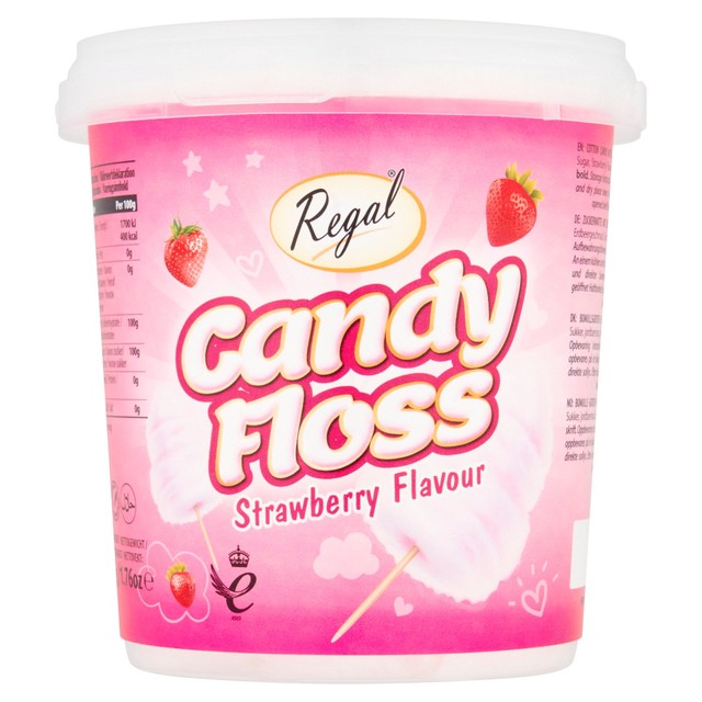 Regal Strawberry Candy Floss 50g, imported from the UK