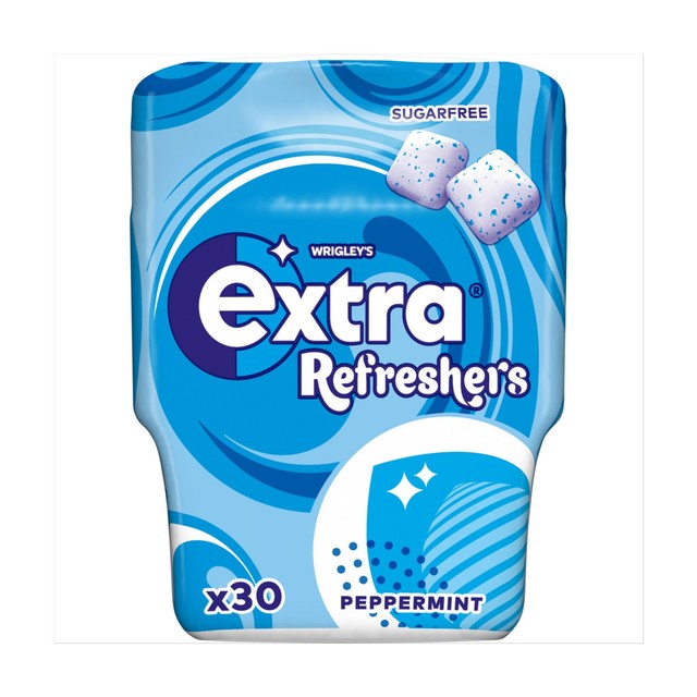 Wrigley's Extra peppermint sugarfree chewing gum bottle 30 pieces - British product