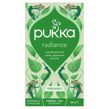 Pukka Organic Radiance Tea Herbal 20 tea bags, imported from the UK