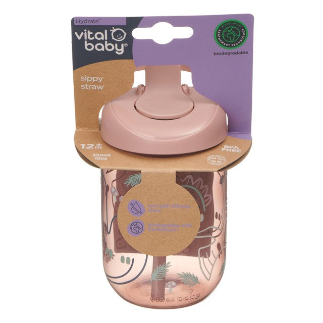 Vital Baby sippy straw cup natural berry 350ml (British brand)
