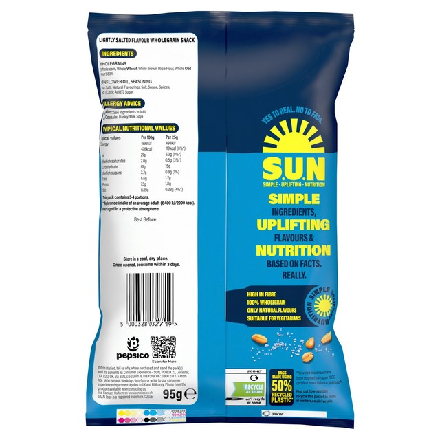 SunBites lightly salted crisps 95g (British brand)
