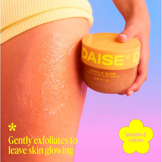 Daise exfoliating body scrub vanilla glow jar (British brand)