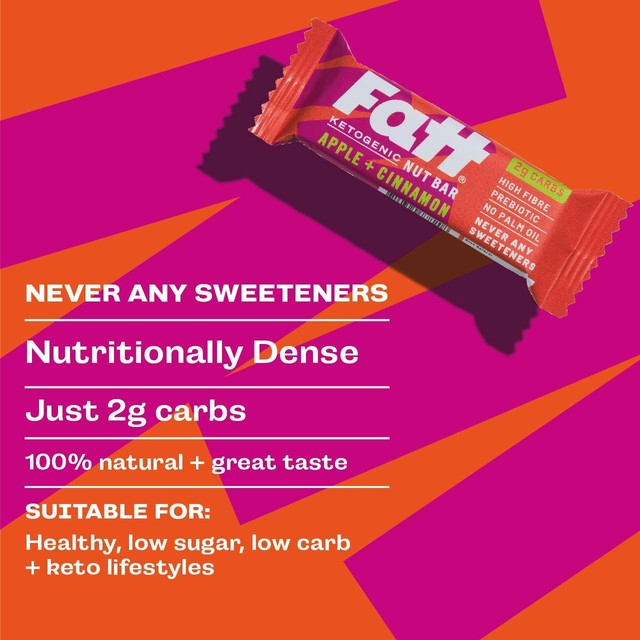 Fatt apple cinnamon nut bar 30g - British product