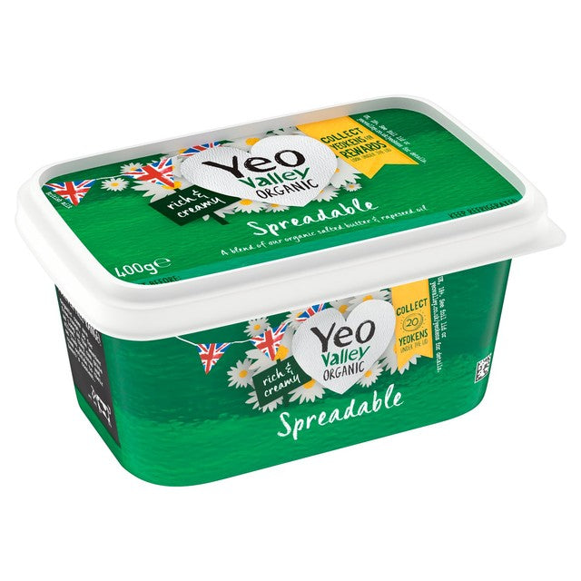 Yeo Valley organic spreadable butter 400g (British brand)