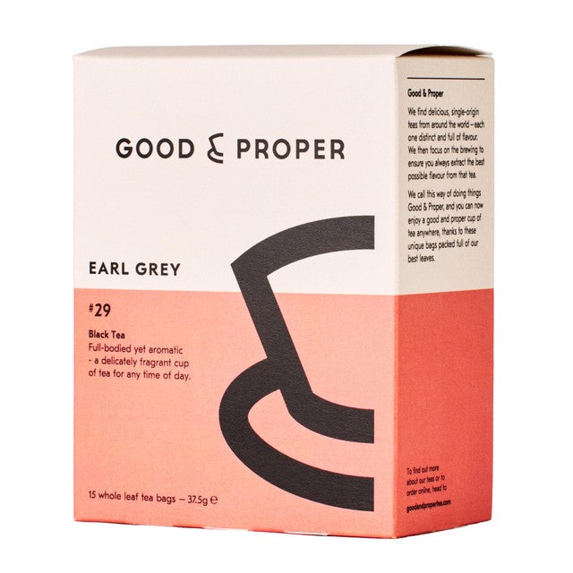 Good & Proper Tea Earl Grey Teabags 37.5g, UK version