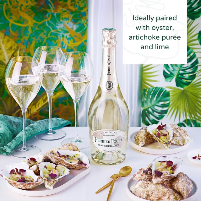 Perrier Jouet Blanc de Blanc Champagne 75cl, imported from the UK