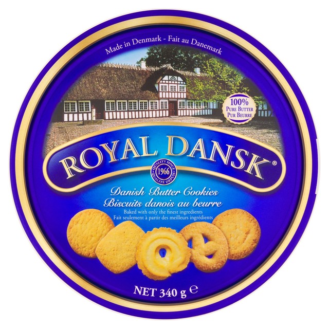 Royal Dansk Danish butter cookies assortment 340g, imported from the UK