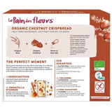 Le Pain des Fleurs chestnut crispbread 150g, UK version