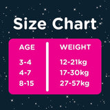 Huggies DryNites girls nighttime pants 4-7yrs mega pack - British product