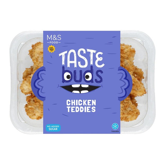 M&S breaded chicken teddies 180g, imported from the UK