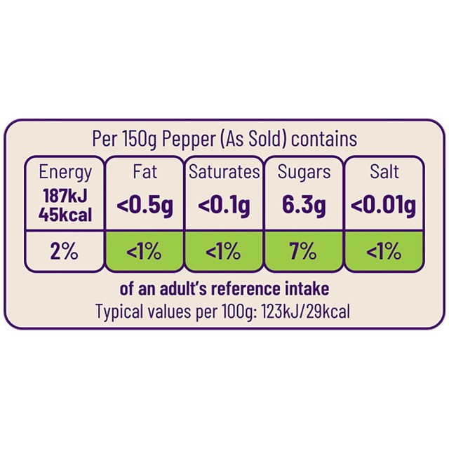 Ocado rote Paprika 3er Pack, importiert aus Großbritannien