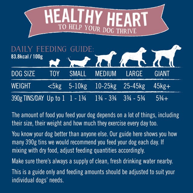 Butcher's Healthy Heart dog food variety pack 6x390g tins - British product