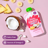 Little Freddie organic baby food pouch with coconut and tropical fruits 90g, UK version