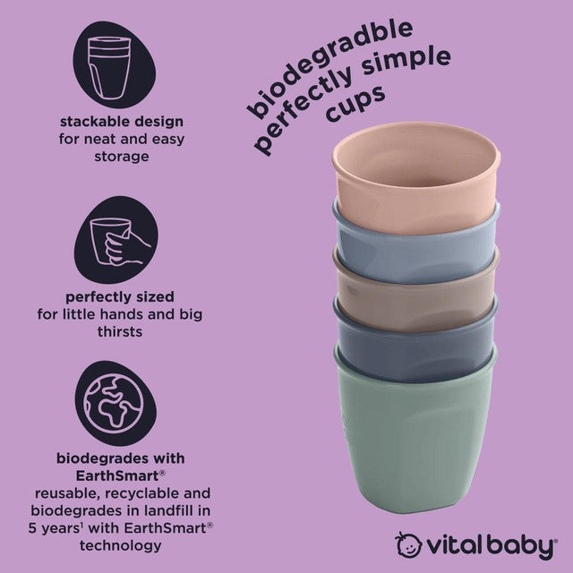 Vital Baby toddler cups natural 5pk (British brand)